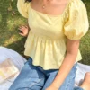 NUSARA  Women Yellow Top