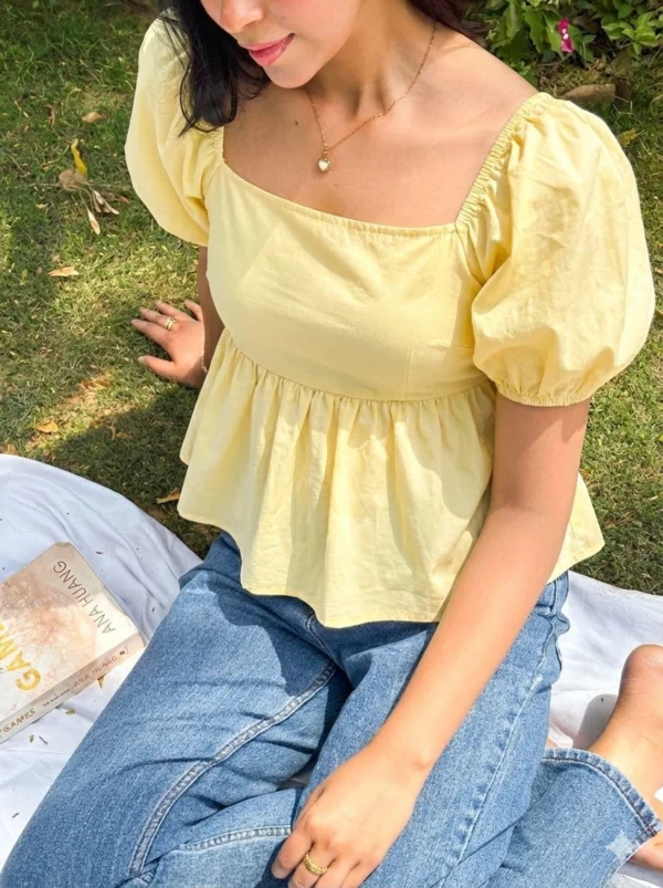 NUSARA  Women Yellow Top
