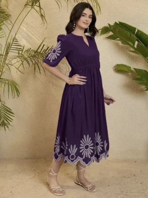 Women Maxi Purple Midi