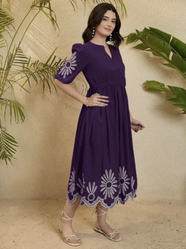 Women Maxi Purple Midi