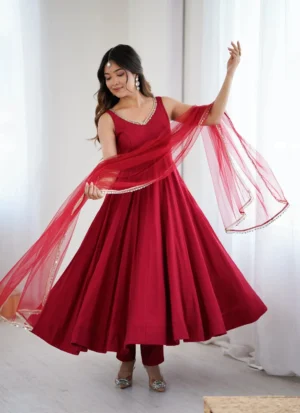 Women Cotton Rayon Ethnic Top Pant Dupatta Set