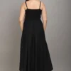 Women Fit and Flare Black Maxi/Full Length Dress