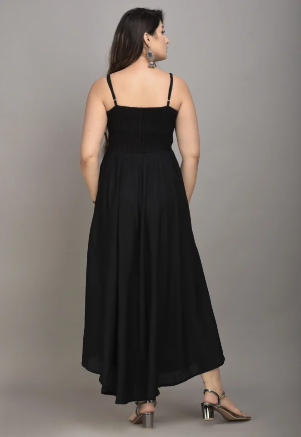 Women Fit and Flare Black Maxi/Full Length Dress