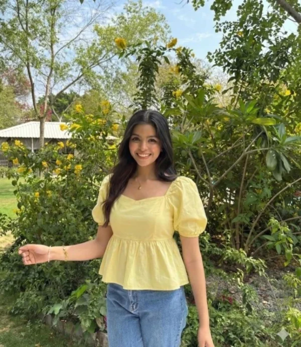 NUSARA  Women Yellow Top
