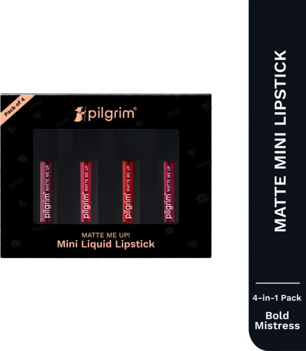 Matte Mini Liquid Lipstick 4 in 1 Pack Smudgeproof, Hydrating & Lightweight