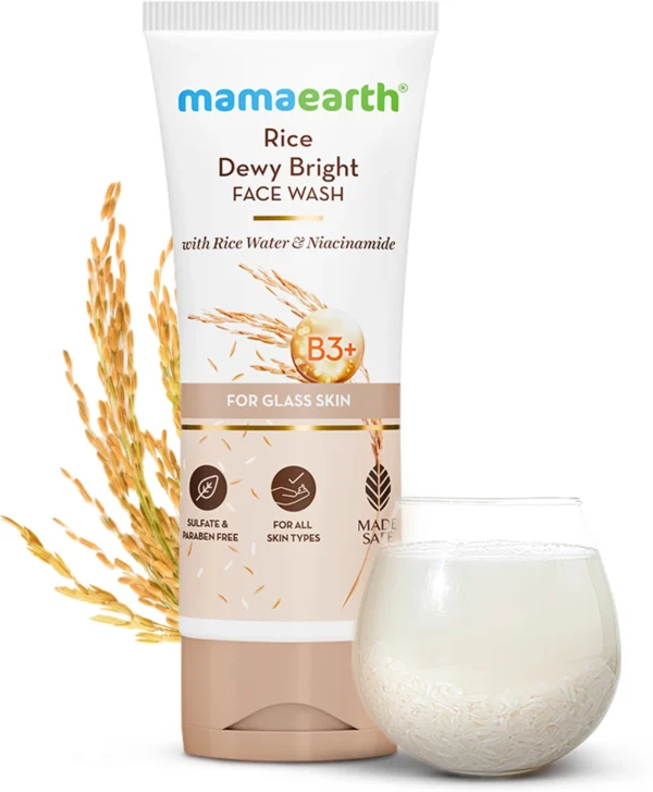 MamaEarth rice water niacinamide face wash